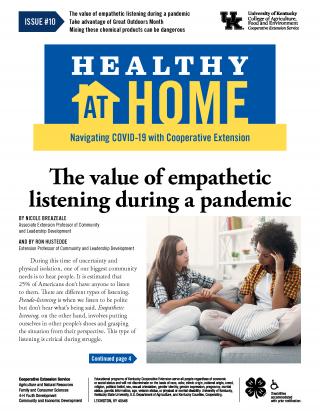 Front page of Healthy At Home newsletter issue 10, click the link for a PDF