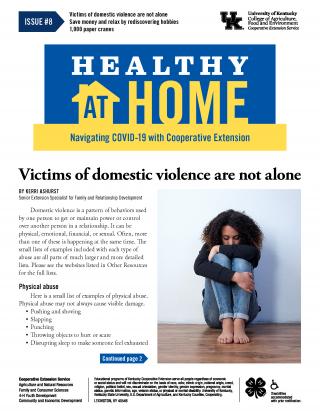 First page of the Healthy At Home Newsletter: click on the link for a PDF